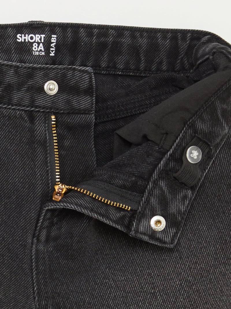 Short en jean Noir - Kiabi