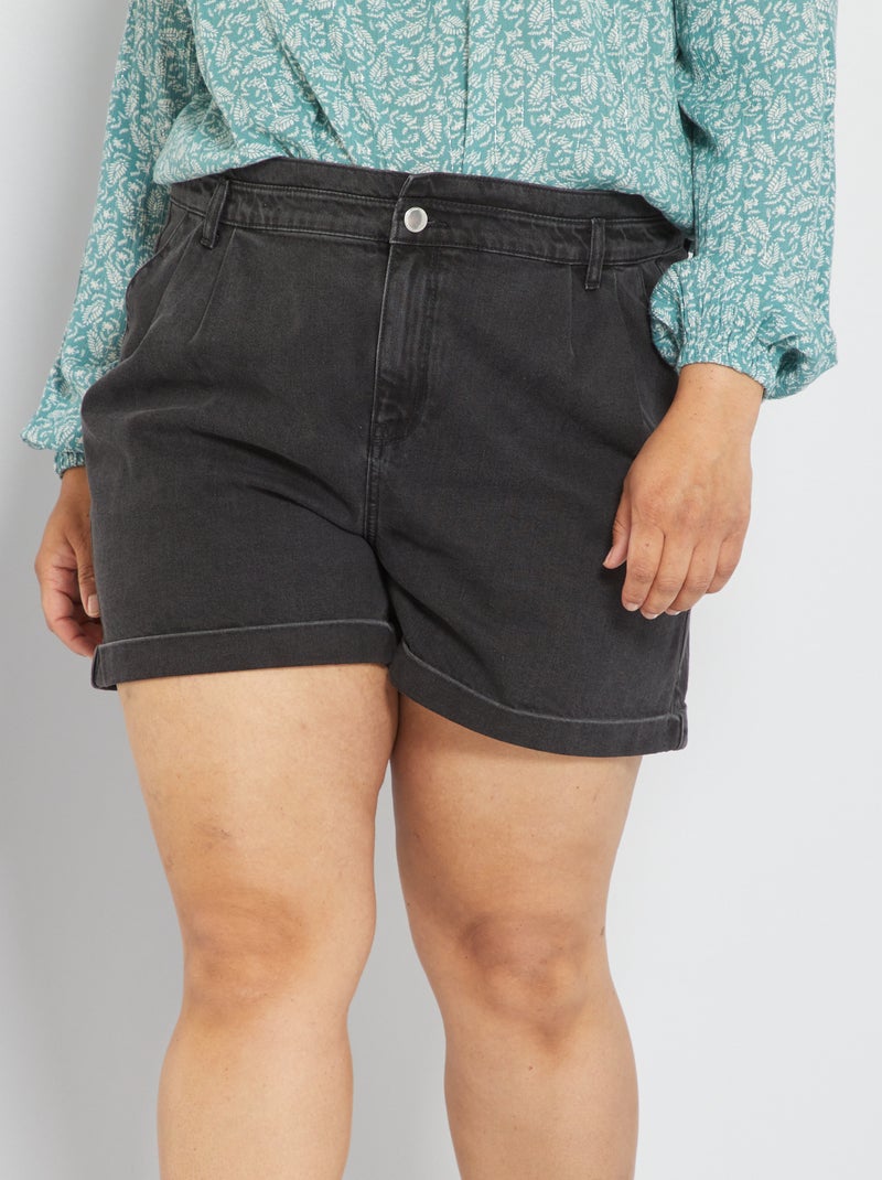Short en jean noir - Kiabi
