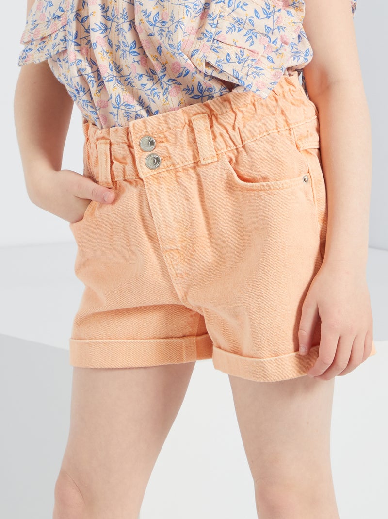 Short en jean orange - Kiabi