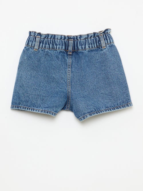 Short en jean paper bag - Kiabi