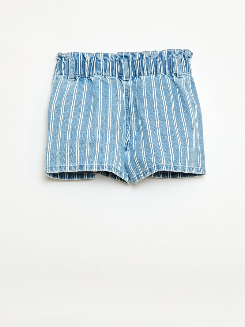 Short en jean paper bag Bleu - Kiabi