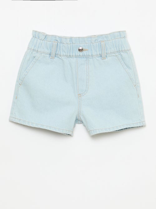 Short en jean paper bag - Kiabi