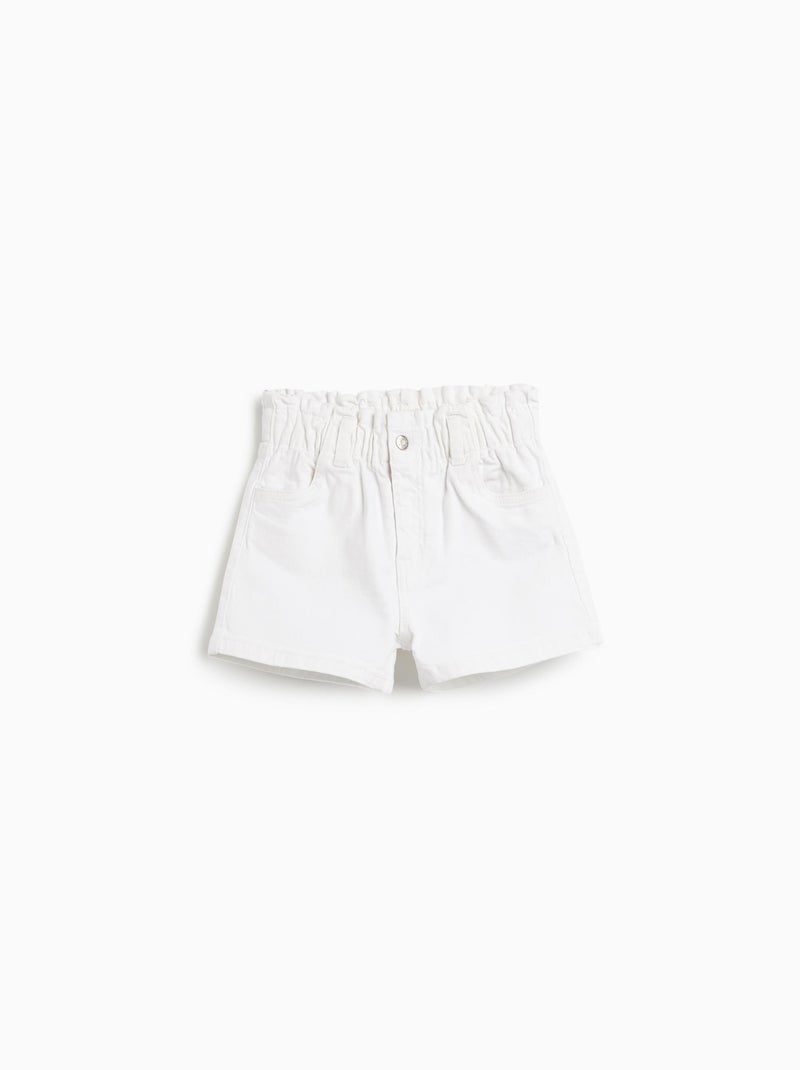 Short en jean paperbag MO Fashion Blanc - Kiabi