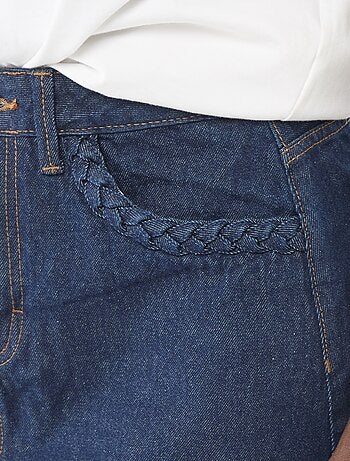 Short en jean poches tressées