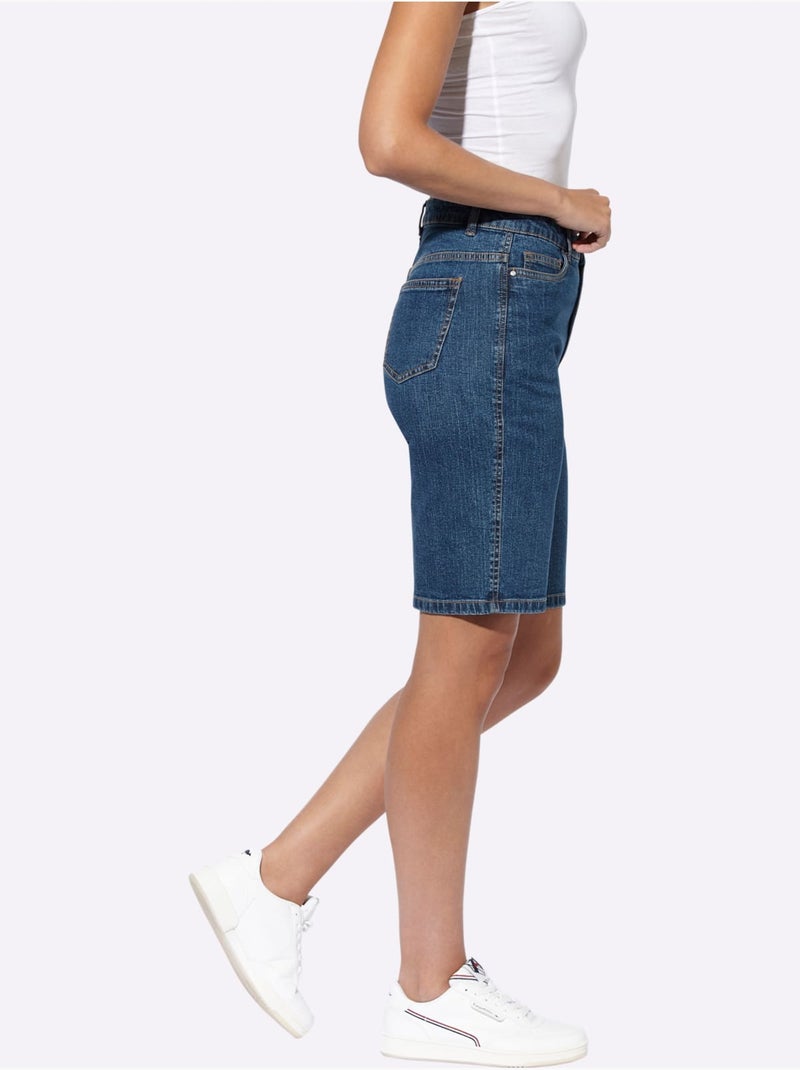 Short En Jean Qualité Coton - Taille Standard - helline Bleu jean - Kiabi