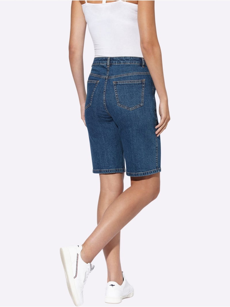 Short En Jean Qualité Coton - Taille Standard - helline Bleu jean - Kiabi