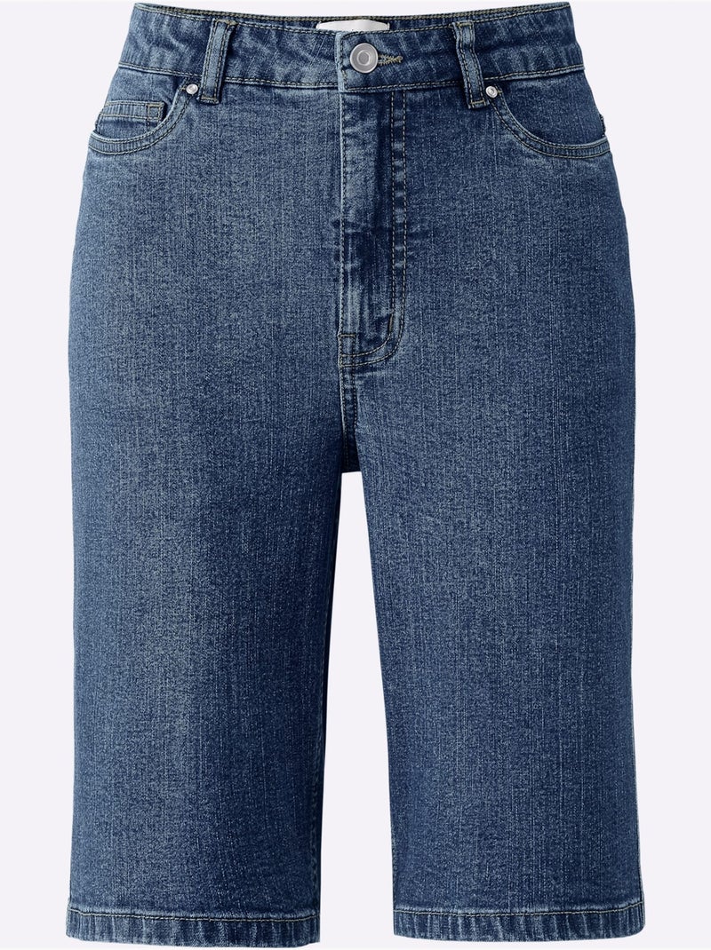 Short En Jean Qualité Coton - Taille Standard - helline Bleu jean - Kiabi