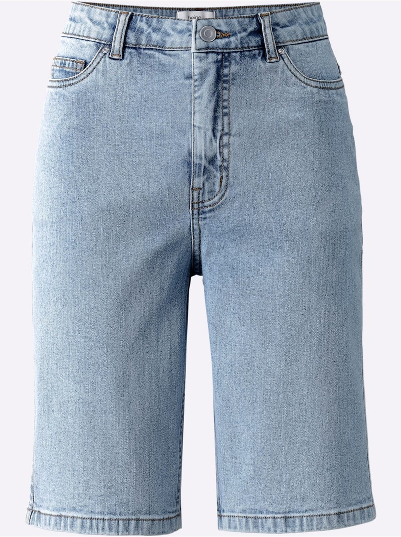 Short En Jean Qualité Coton - Taille Standard - helline Bleu - Kiabi