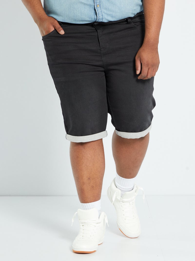 Short en jean regular Noir - Kiabi