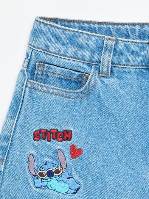 Short en jean 'Stitch' 'Disney' - Kiabi Short en jean 'Stitch' 'Disney' - Kiabi
