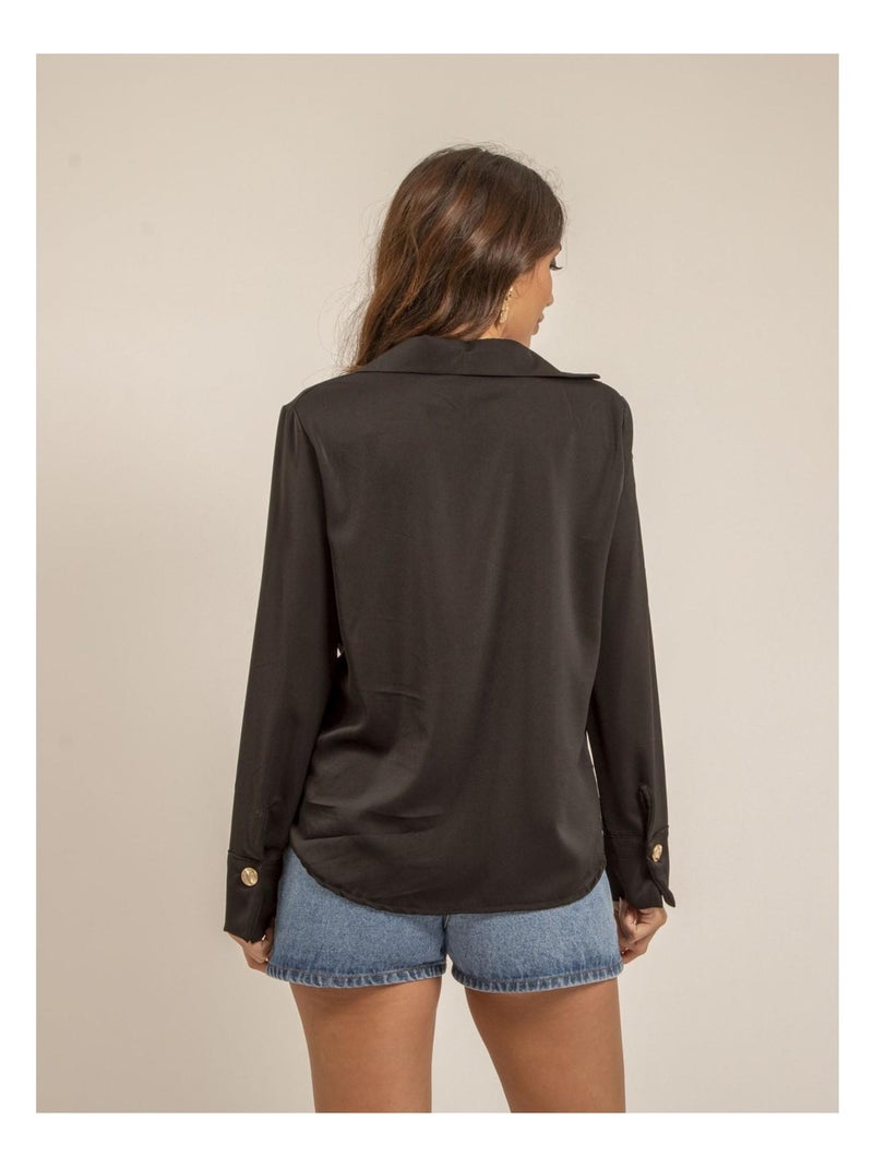 Short en jean taille haute avec ceinture XINES Bleu - Kiabi