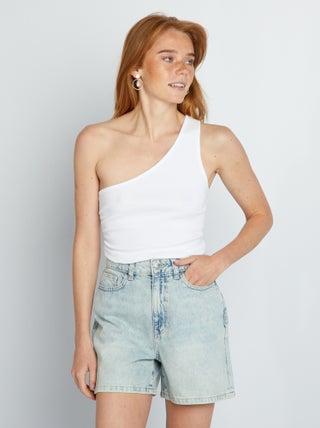 Short en jean taille haute