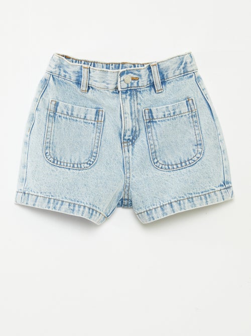 Short en jean taille haute - Kiabi