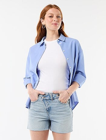 Short en jean taille haute