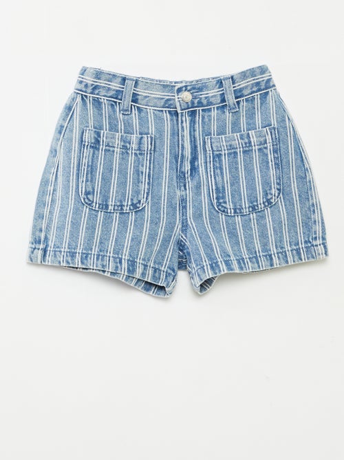 Short en jean taille haute - Kiabi