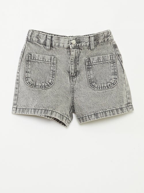 Short en jean taille haute - Kiabi
