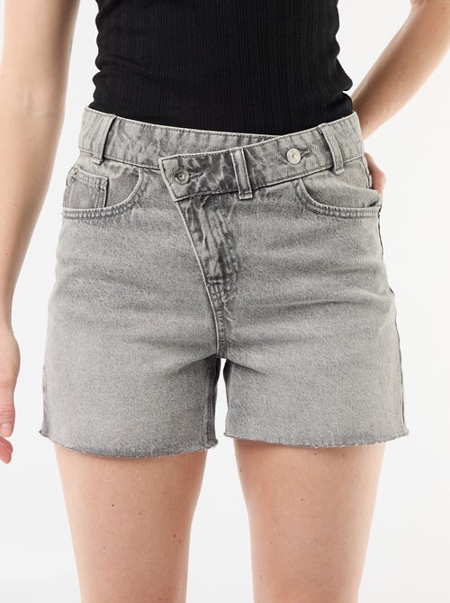 Short en jean taille haute - Kiabi