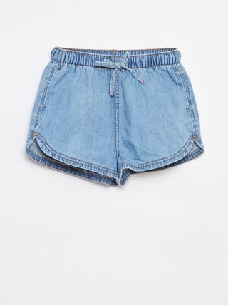 Short en jean uni