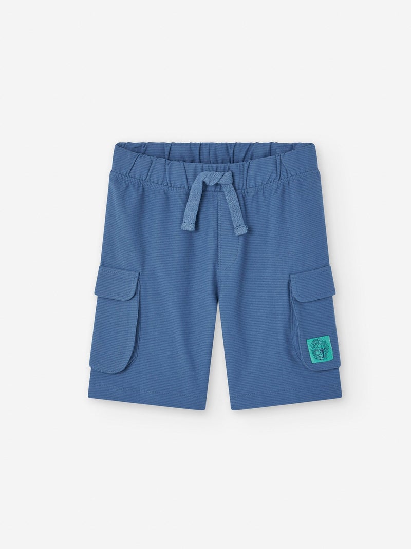 Short en Jersey avec Poches Cargo Bleu - Kiabi