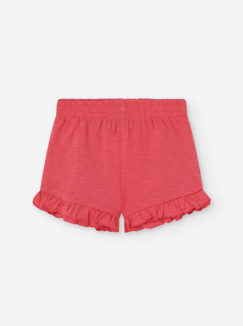 Short en Jersey avec Volants Rouge - Kiabi
