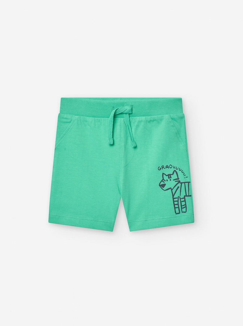 Short en Jersey Coton Vert - Kiabi