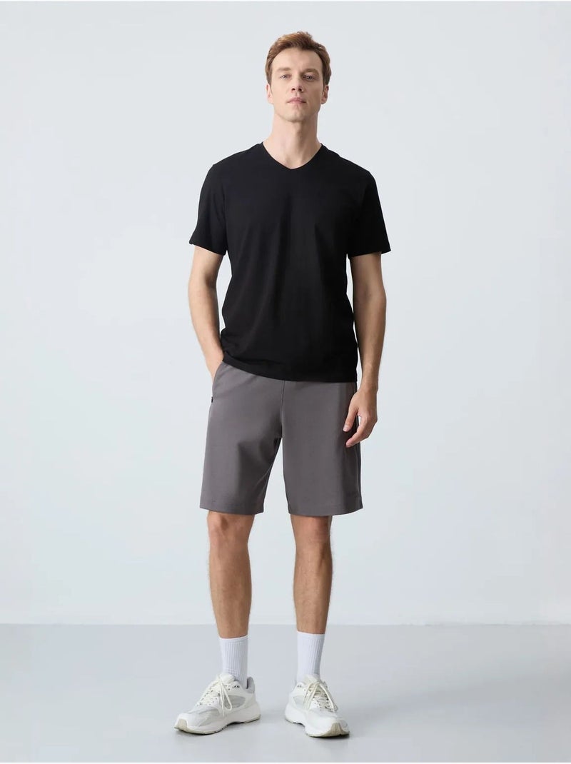 Short en jersey homme, coupe regular tommy Gris Noir - Kiabi