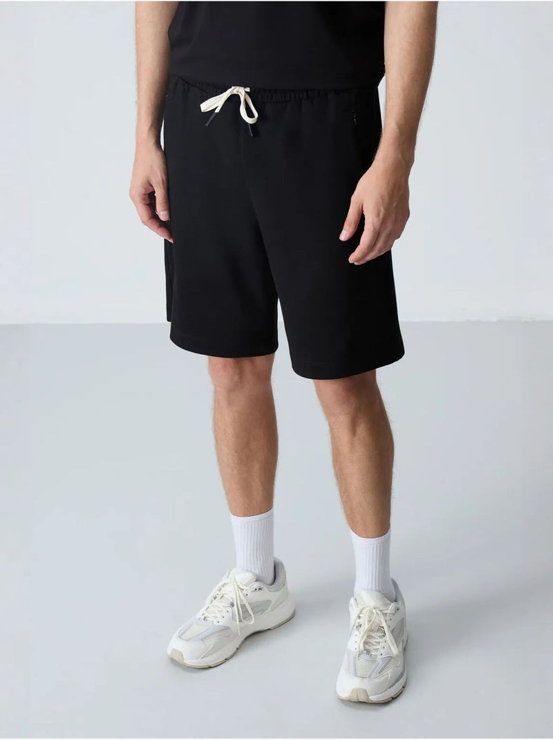 Short en jersey homme, coupe regular tommy Noir - Kiabi
