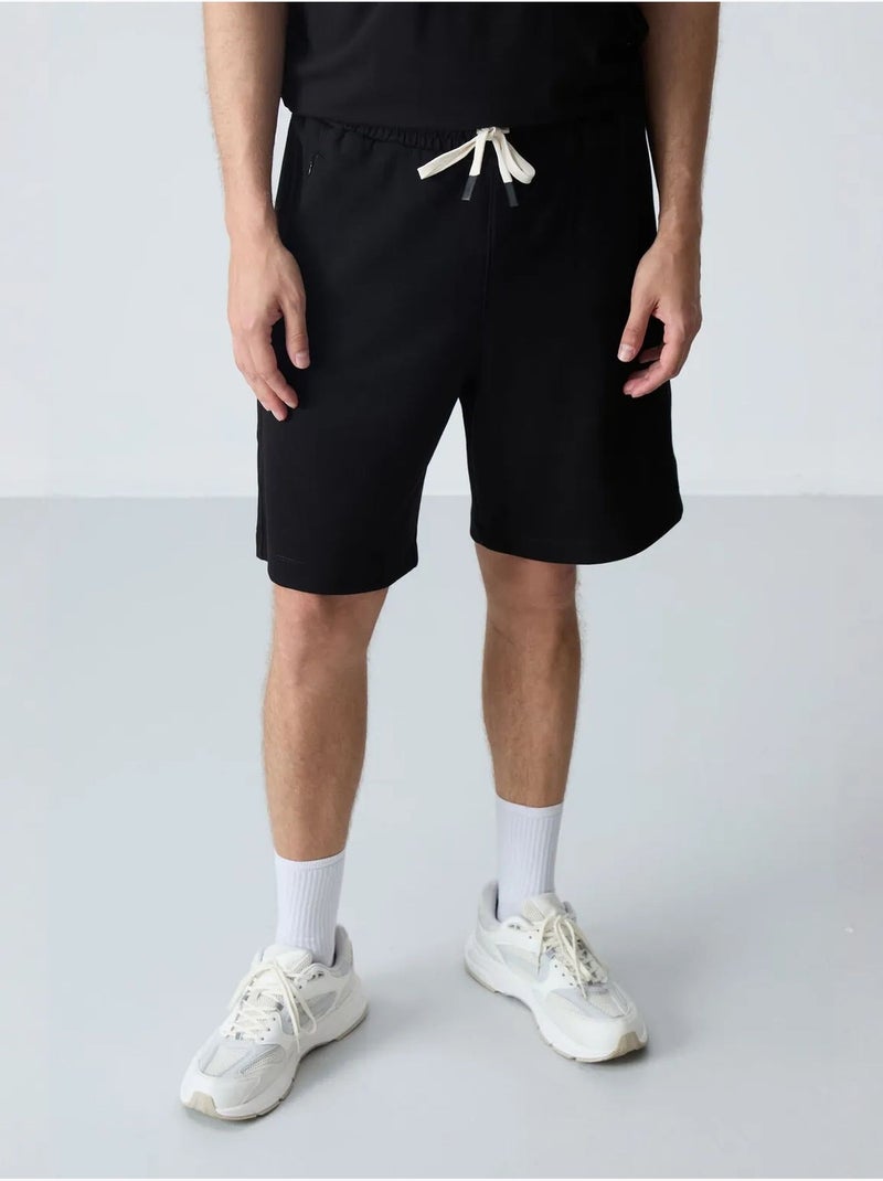 Short en jersey homme, coupe regular tommy Noir - Kiabi