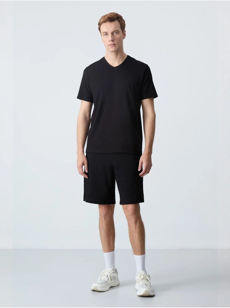 Short en jersey homme, coupe regular tommy Noir - Kiabi