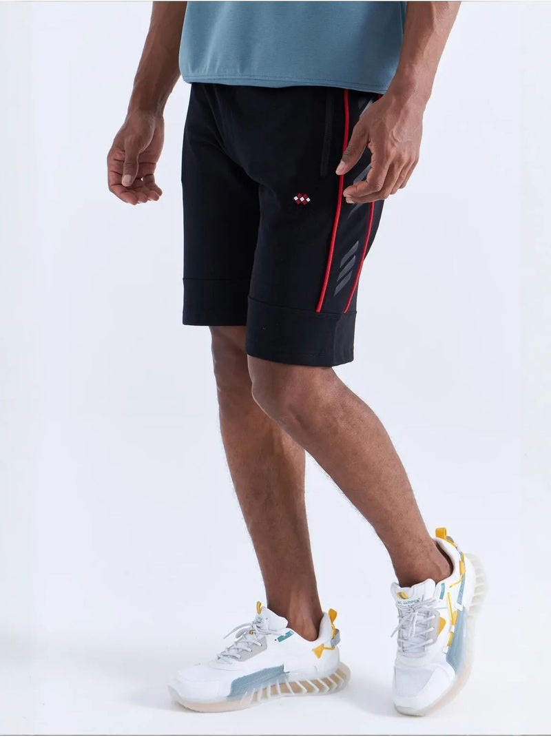 Short en jersey rayé pour homme tommy Noir - Kiabi
