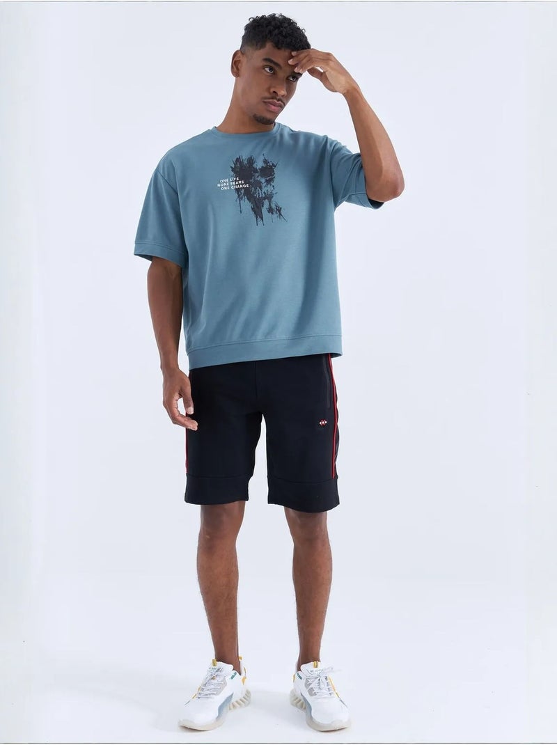 Short en jersey rayé pour homme tommy Noir - Kiabi