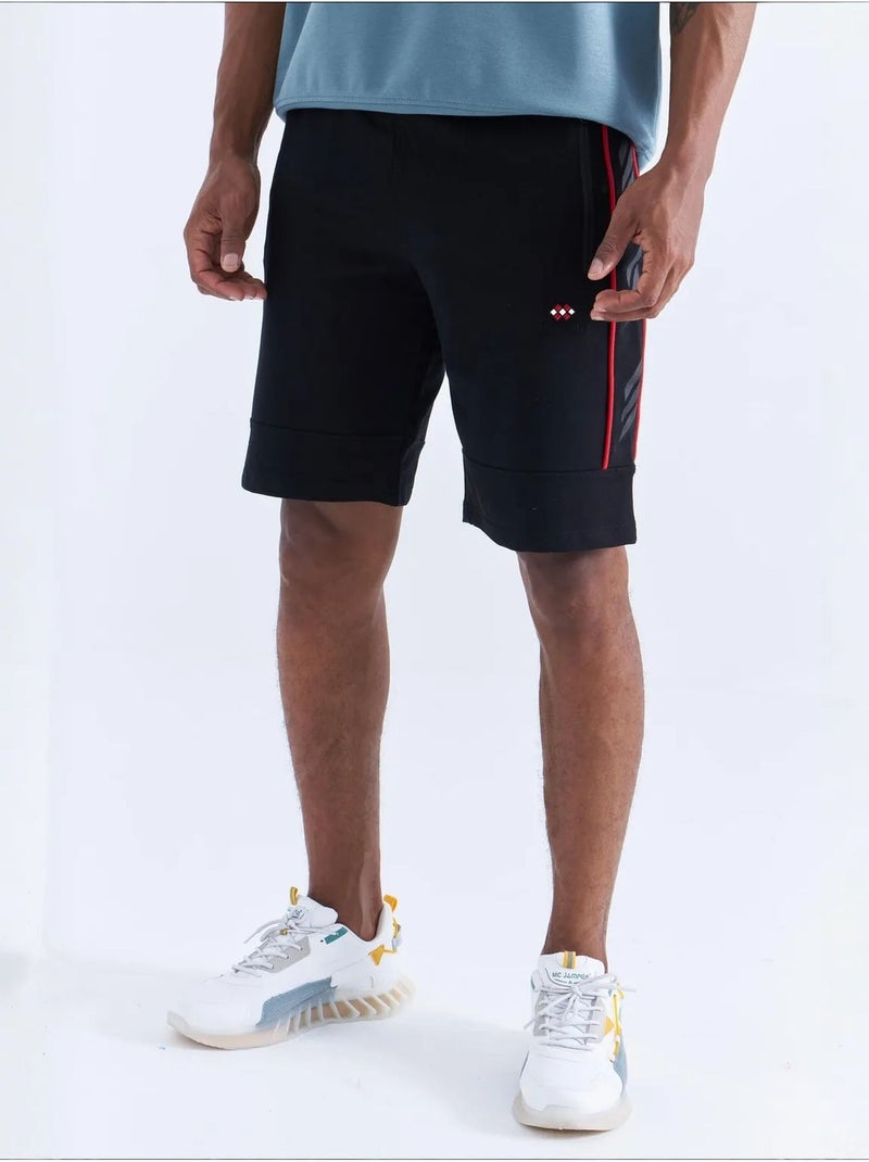 Short en jersey rayé pour homme tommy Noir - Kiabi