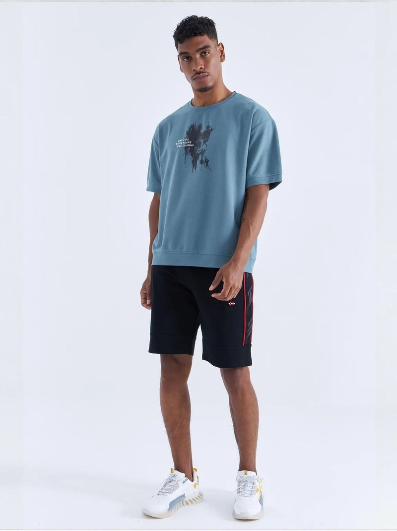 Short en jersey rayé pour homme tommy Noir - Kiabi