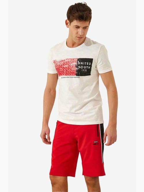 Short en jersey rayé pour homme tommy - Kiabi Short en jersey rayé pour homme tommy - Kiabi