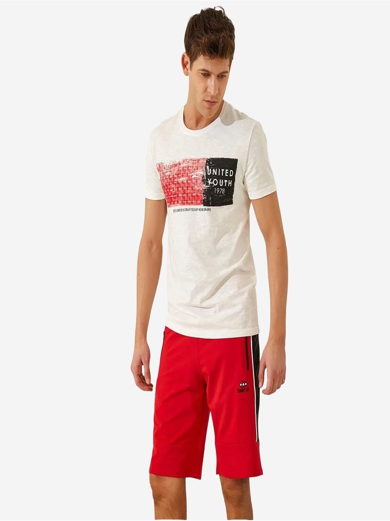 Short en jersey rayé pour homme tommy Rouge - Kiabi