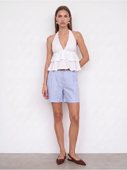 Short en lin dilvin - Kiabi