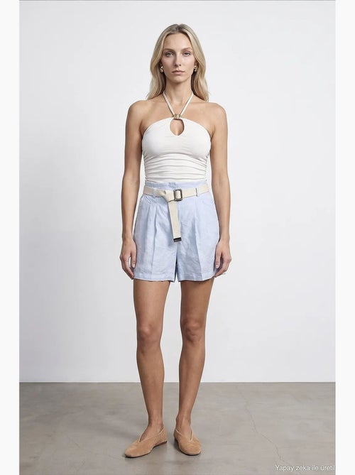 Short en lin dilvin - Kiabi