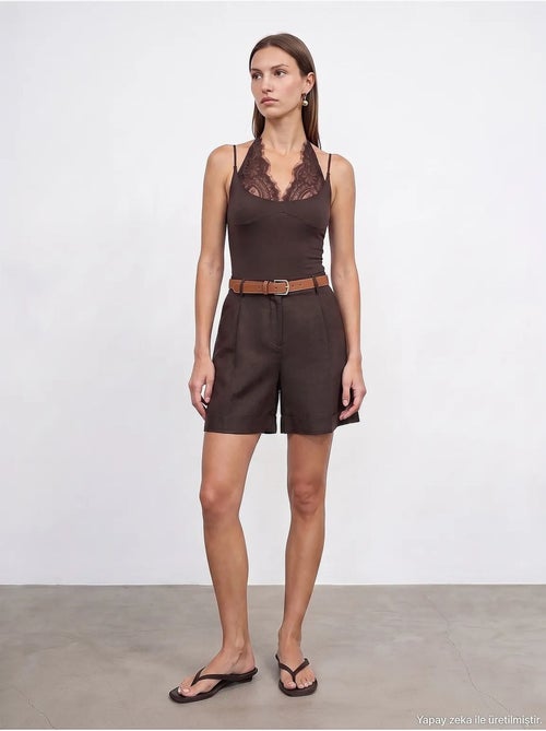 Short en lin dilvin - Kiabi
