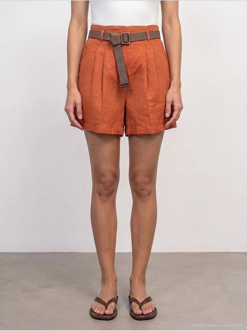 Short en lin dilvin - Kiabi