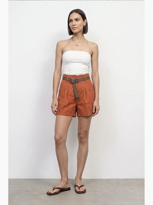 Short en lin dilvin - Kiabi