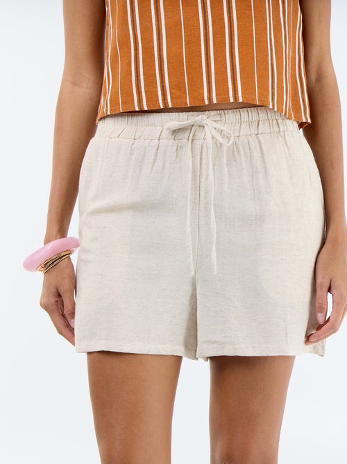 Short en lin mélangé - Kiabi Short en lin mélangé - Kiabi