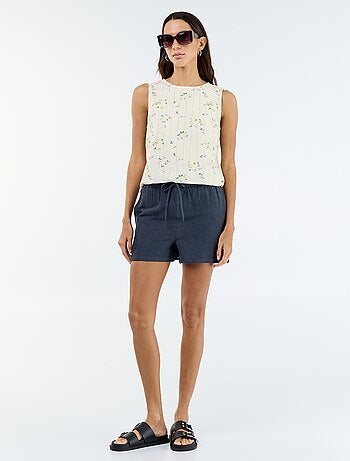 Short en lin mélangé