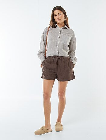 Short en lin mélangé
