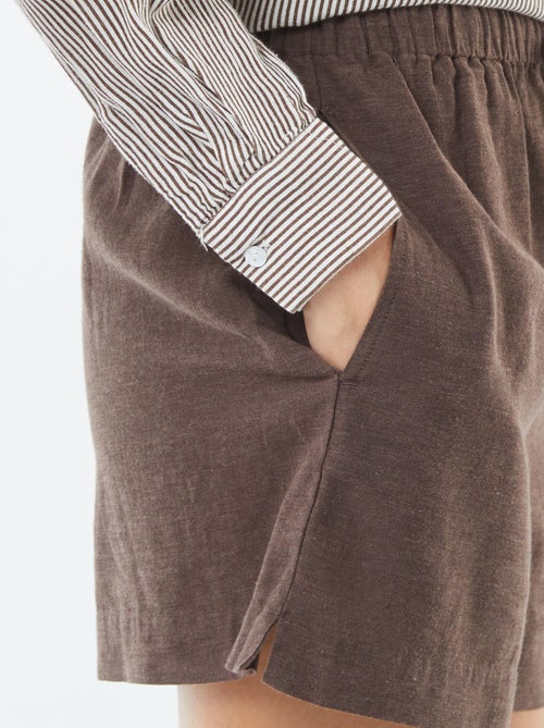 Short en lin mélangé - Kiabi