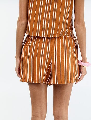 Short en lin mélangé