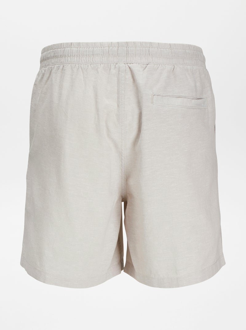 Short en lin mélangé 'Produkt' BEIGE - Kiabi
