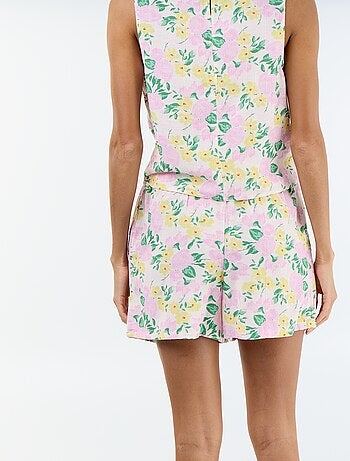 Short en lin mélangé