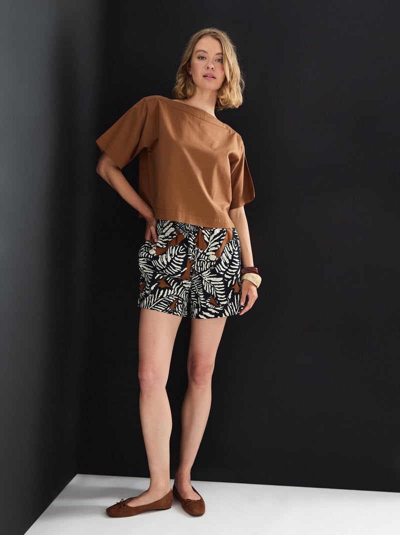 Short en lin MO Fashion Noir - Kiabi