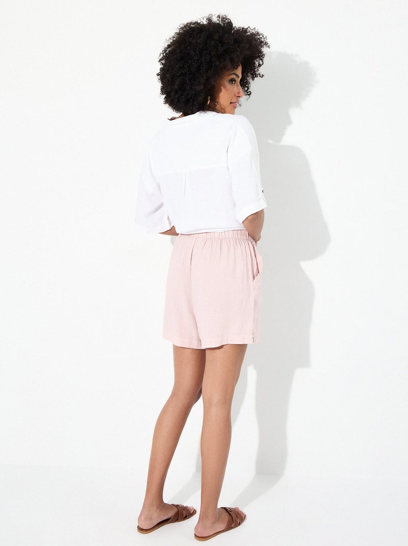 Short en lin MO Fashion Violet - Kiabi