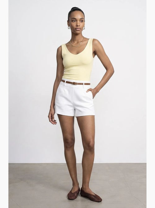 Short en maille à taille haute avec ceinture dilvin - Kiabi